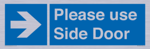 Please use Side Door (arrow Right) 